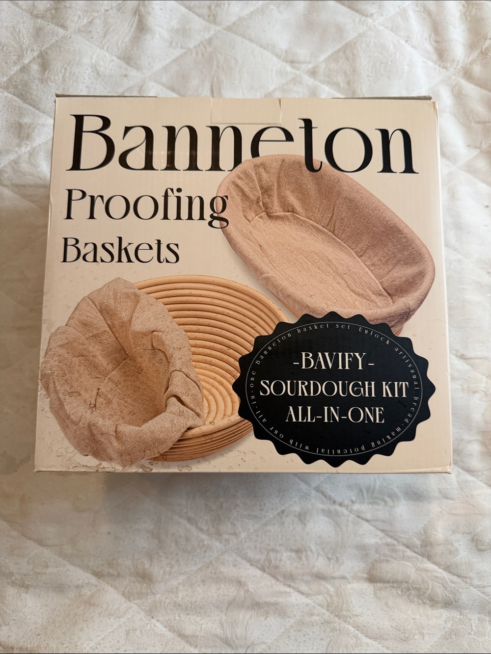 Banneton sourdough kit with Proofing Baskets - all you need to start baking NWT